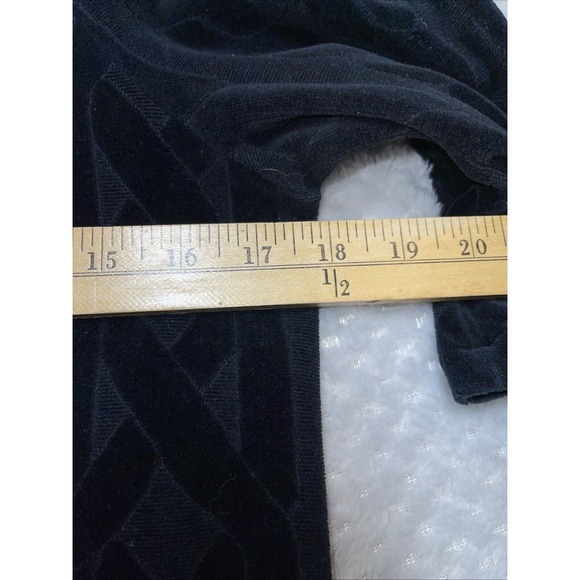 Vintage Y2K  Juicy Couture Black Velour Dress  USA L Goth - Picture 9 of 9